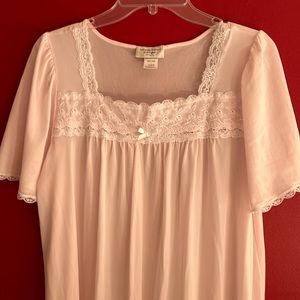 Vintage Amanda Stewart Intimates Long Pink Nightgown M